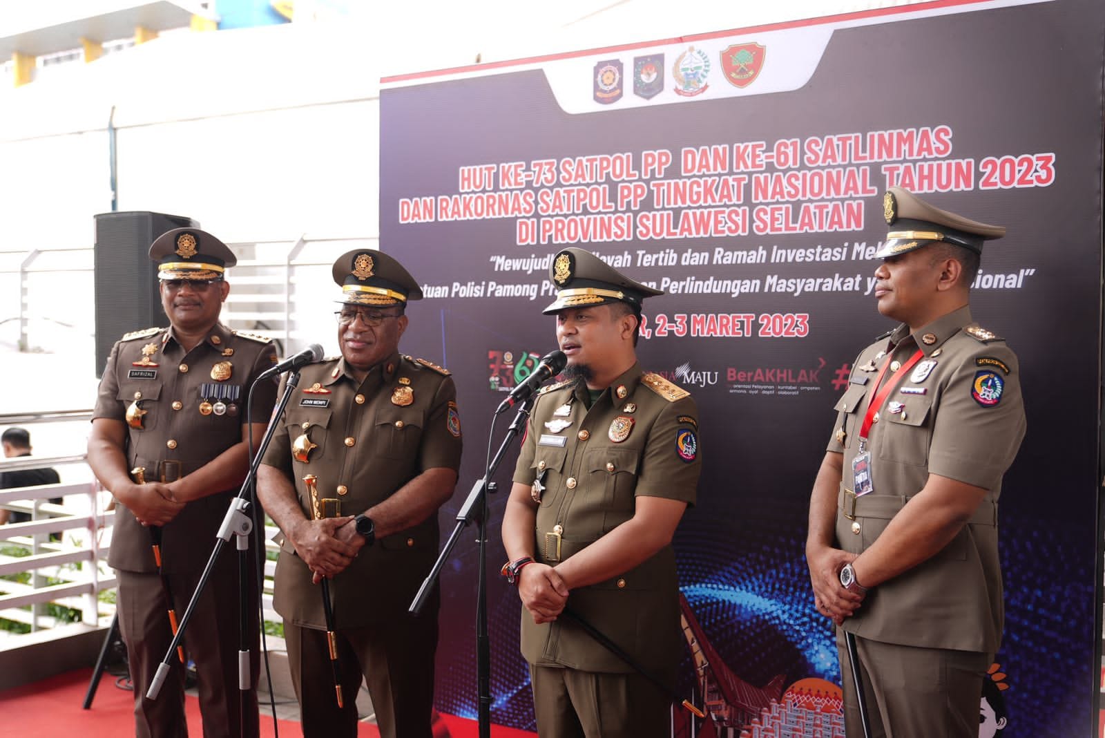 Upacara Gelar Pasukan 73 Tahun Satpol PP, Gubernur: Kita Kawal Penertiban Menuju Pemilu 2024